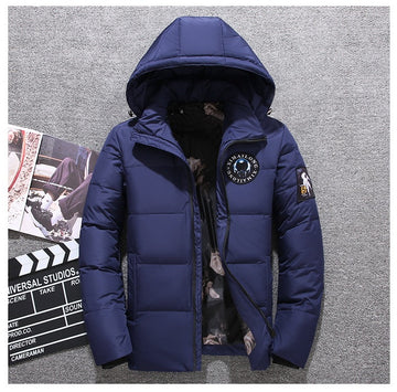 Slim All-match Student Hooded Down Jacket Men's Short