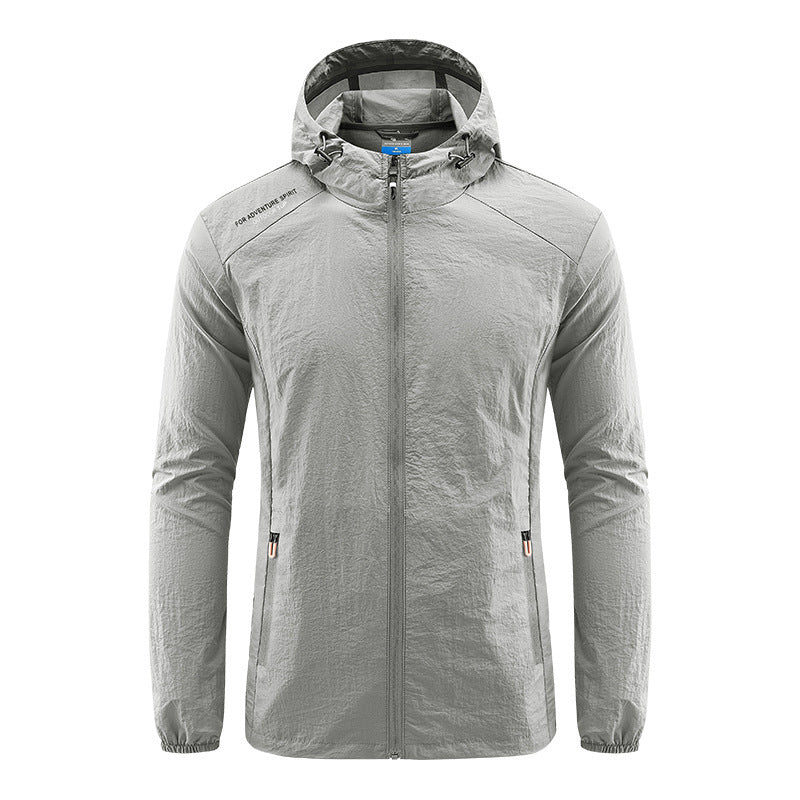 AERON™ | Chamarra cortavientos con capucha y protección UV ligera para hombre