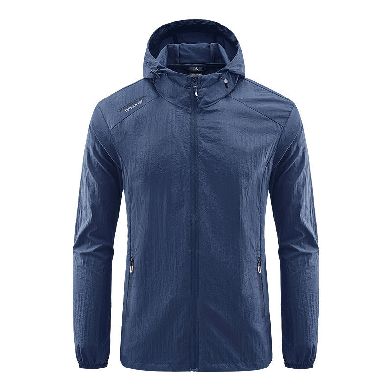 AERON™ | Chamarra cortavientos con capucha y protección UV ligera para hombre