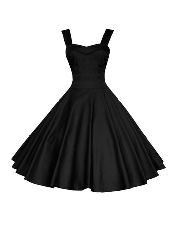 American Retro High-waisted Puffy Dress