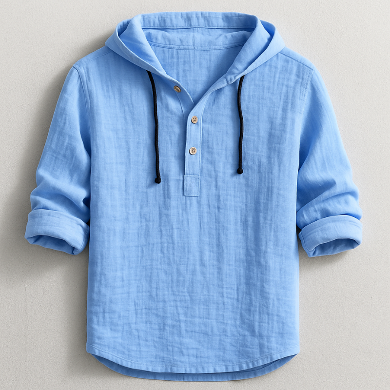 ALVARO™ | Camisa de lino con capucha para hombre de corte holgado