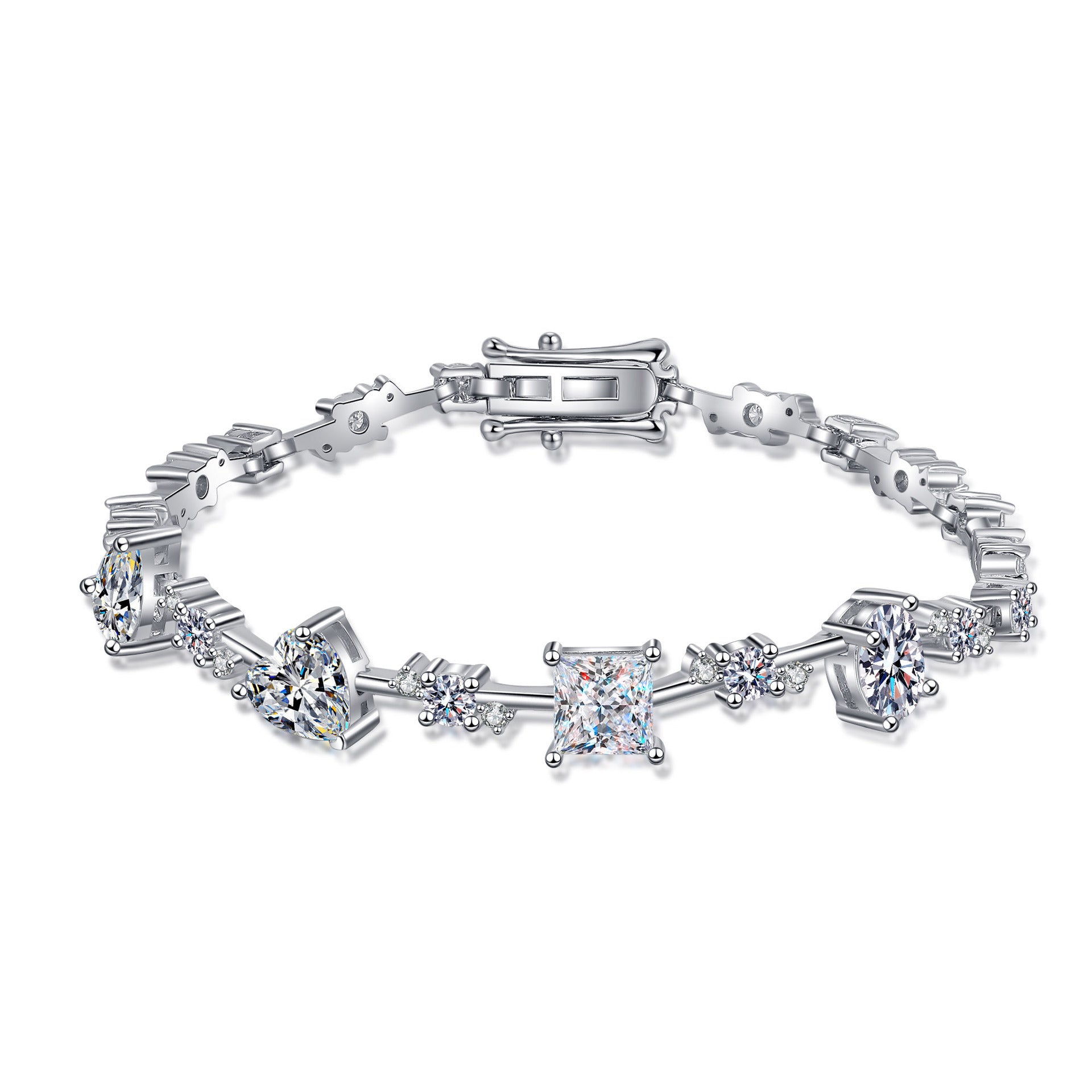 SERENA™ | Sterling Silver Moissanite Bracelet for Women