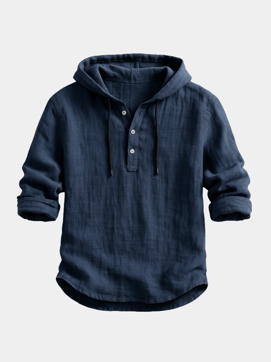 ALVARO™ | Camisa de lino con capucha para hombre de corte holgado
