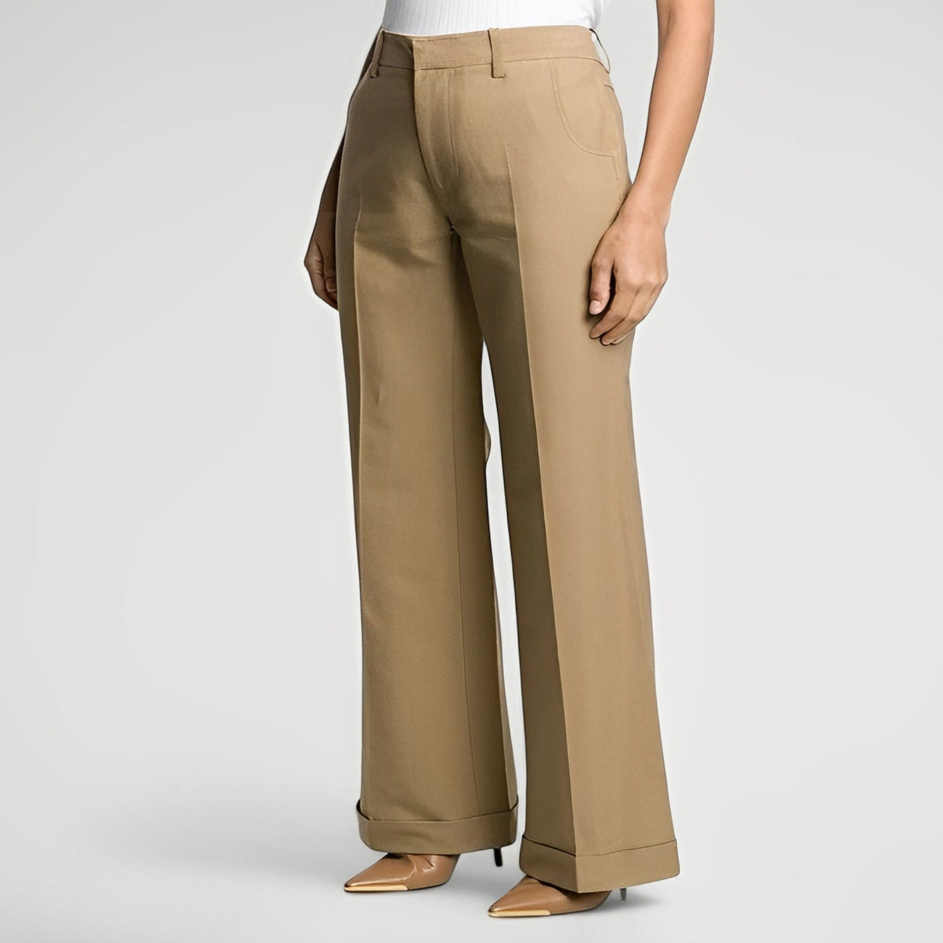 ADELINE™ | Pantalones de vestir sastre de pernera ancha para mujer