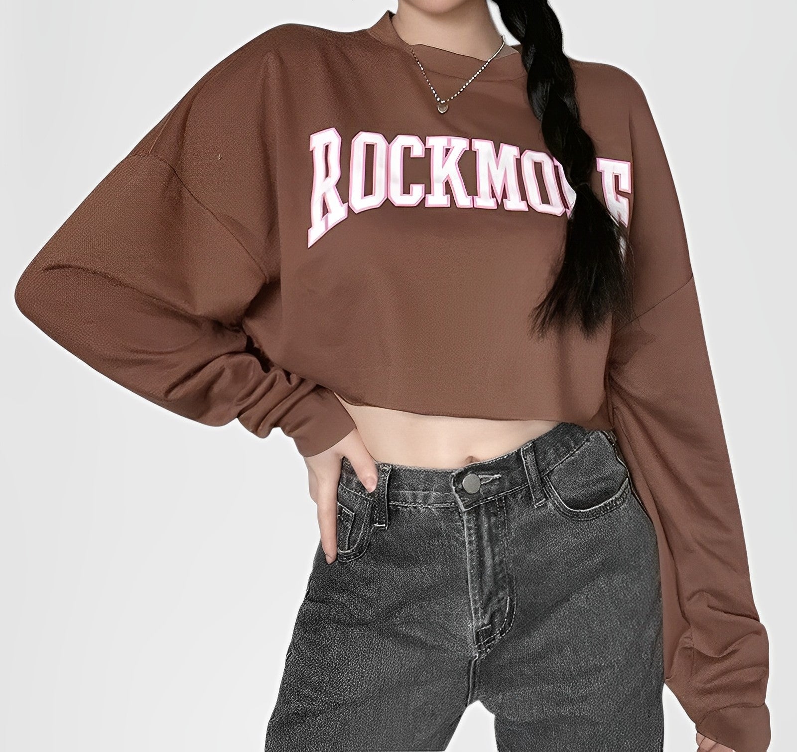 TALIA™ | Sudadera corta tipo varsity para mujer