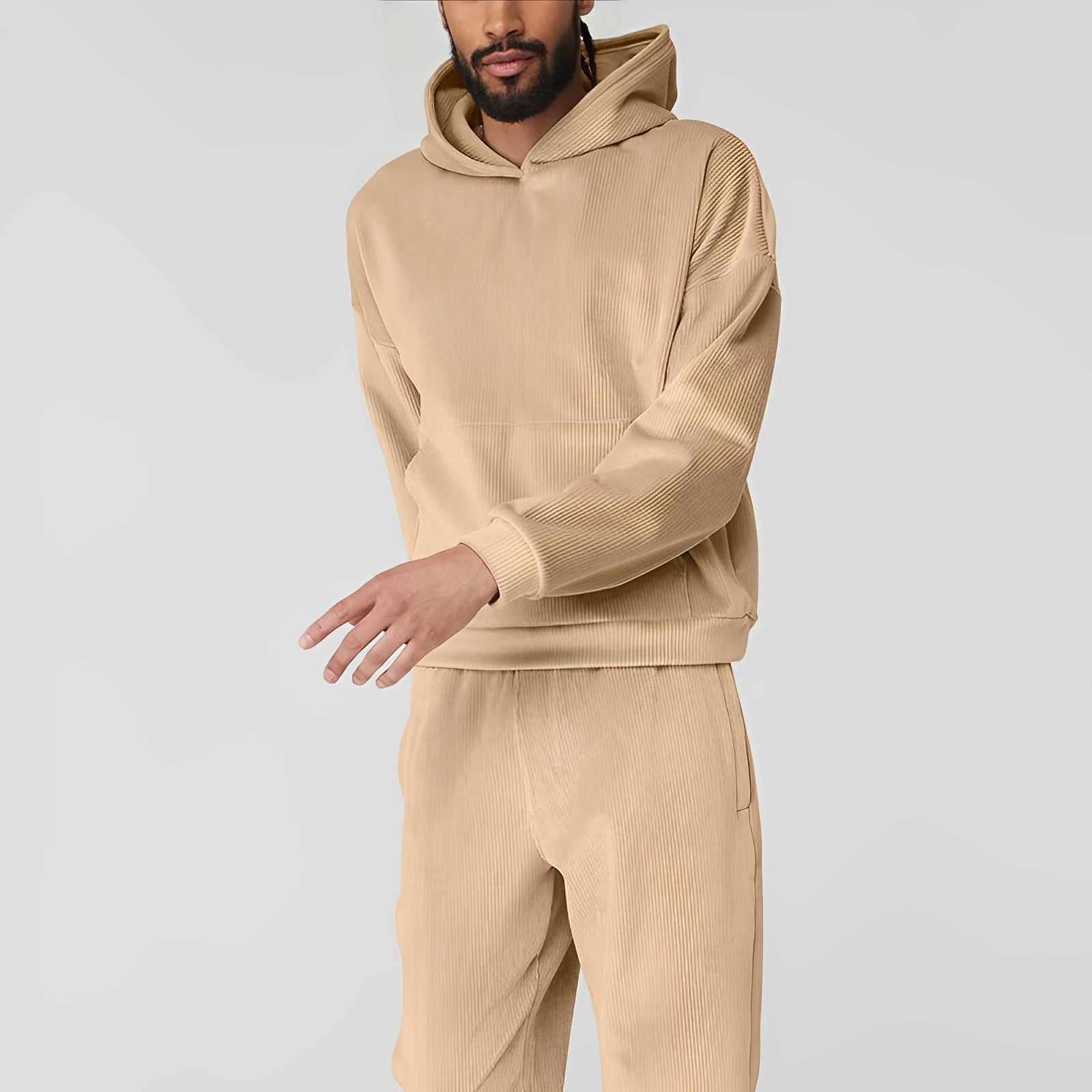 ALDEN™ | Conjunto de punto de felpa para hombre con suéter y pantalón