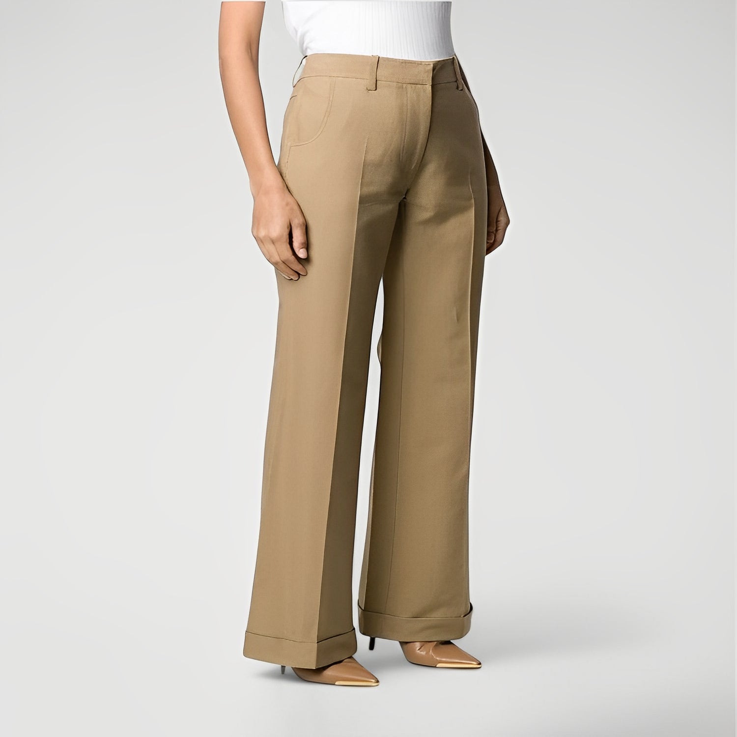 ADELINE™ | Pantalones de vestir sastre de pernera ancha para mujer