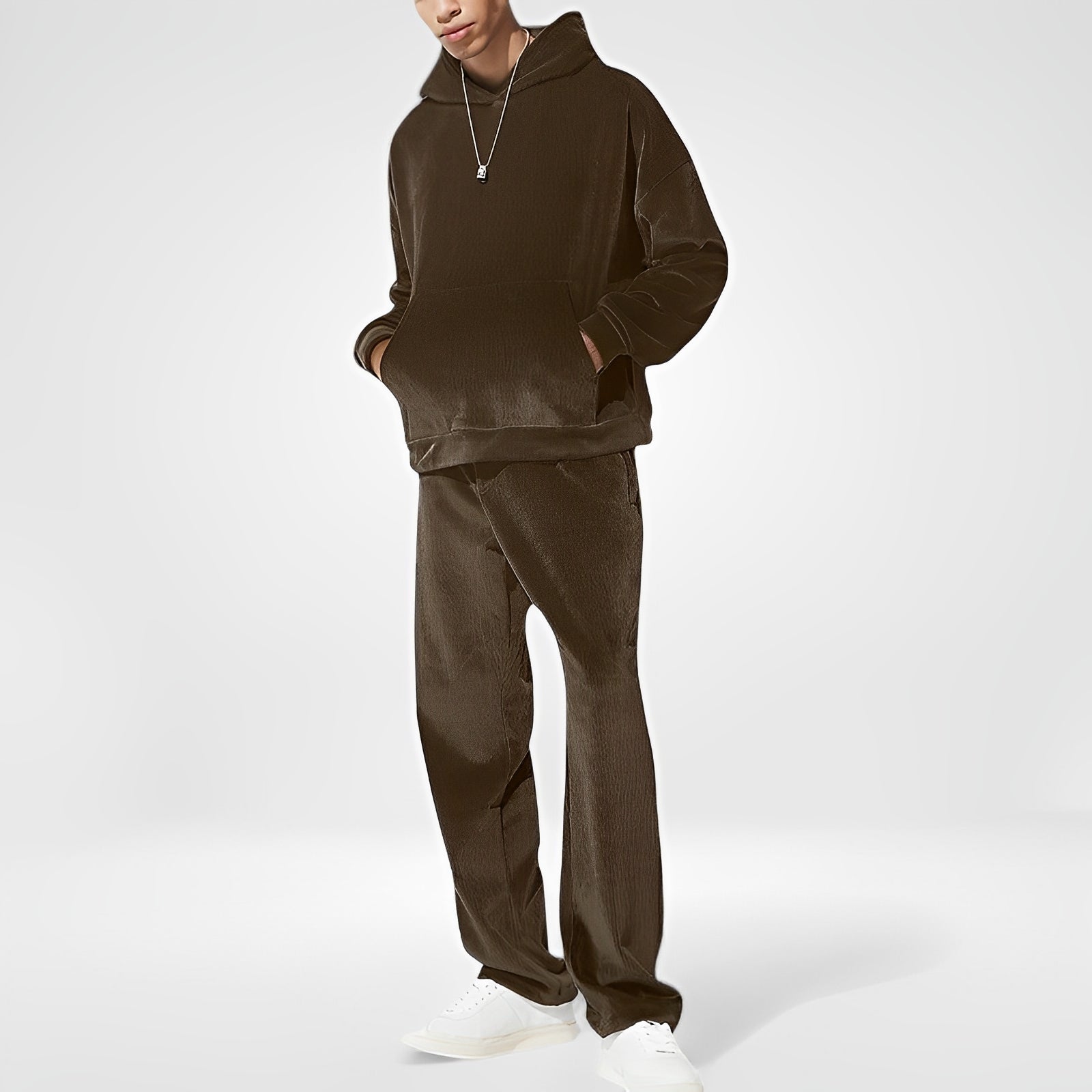 ALDEN™ | Conjunto de punto de felpa para hombre con suéter y pantalón