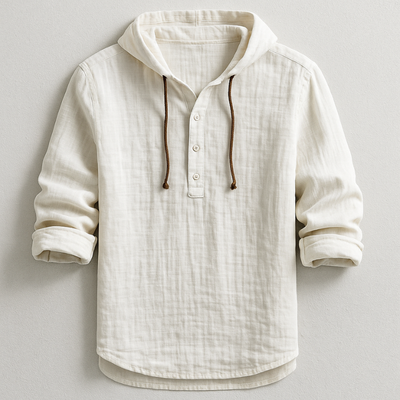 ALVARO™ | Camisa de lino con capucha para hombre de corte holgado