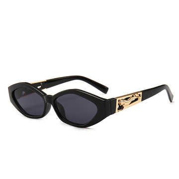 Angular Cat-eye Sunglasses, Modern Retro Temples