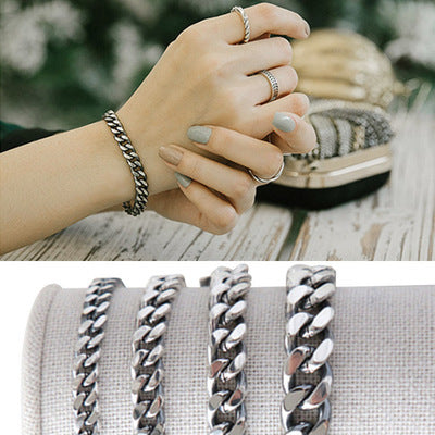 S925 sterling silver chain flat chain