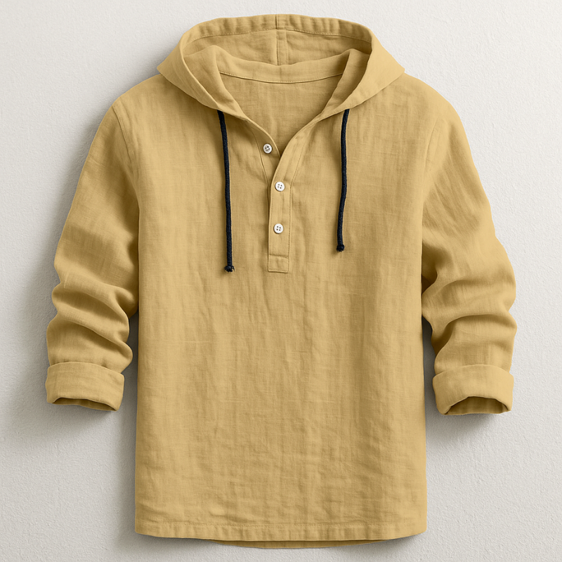 ALVARO™ | Camisa de lino con capucha para hombre de corte holgado
