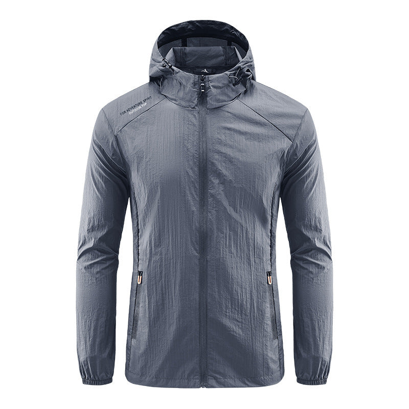 AERON™ | Chamarra cortavientos con capucha y protección UV ligera para hombre