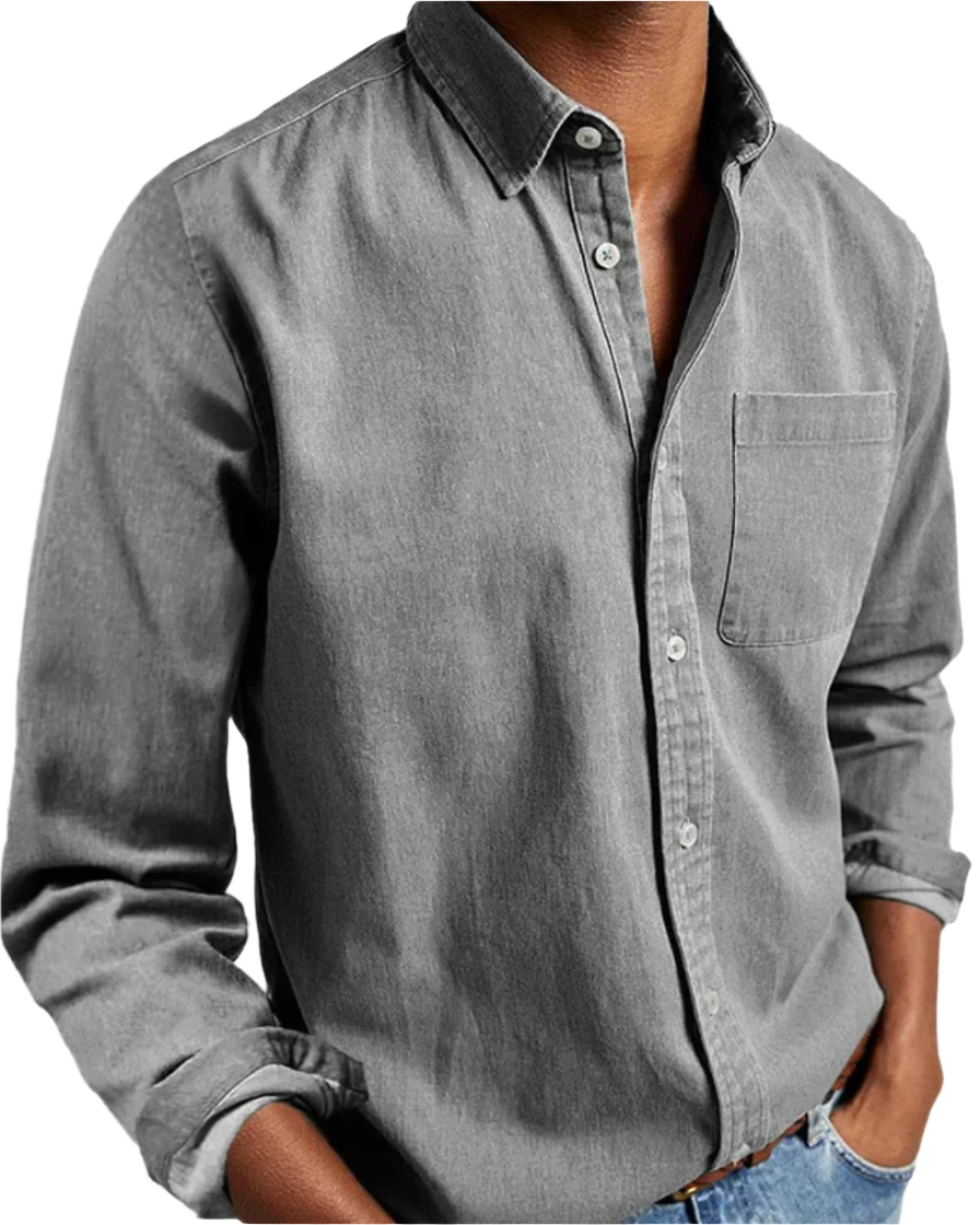 ALVISO™ | Camisa informal de hombre de mezcla de algodón suave con botones