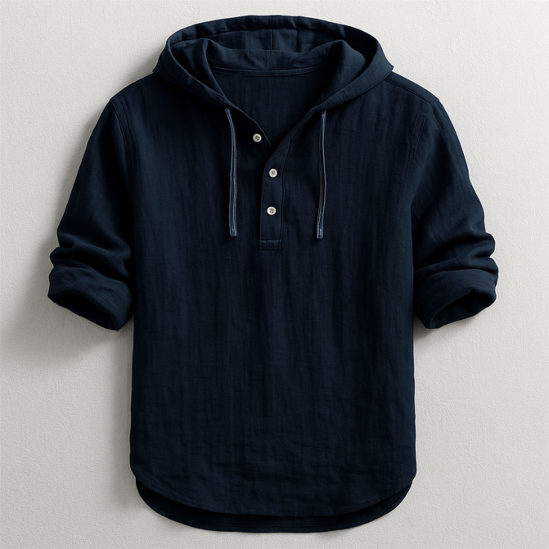 ALVARO™ | Camisa de lino con capucha para hombre de corte holgado