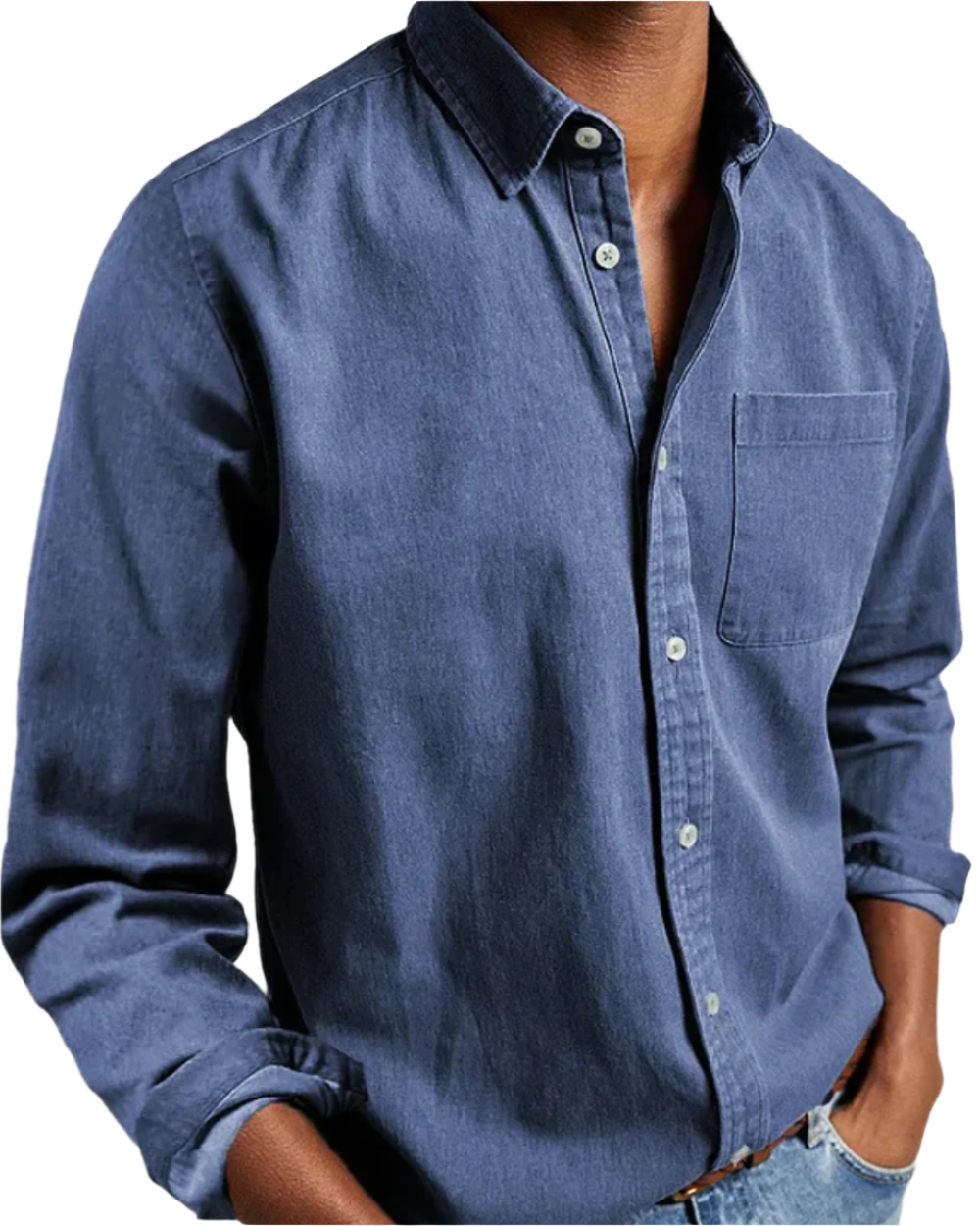 ALVISO™ | Camisa informal de hombre de mezcla de algodón suave con botones