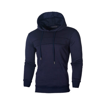 Spliced Corded Long Sleeve Hoodie