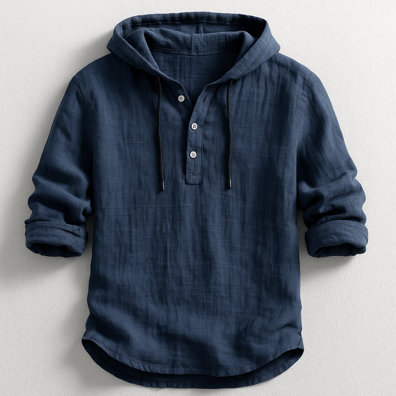 ALVARO™ | Camisa de lino con capucha para hombre de corte holgado