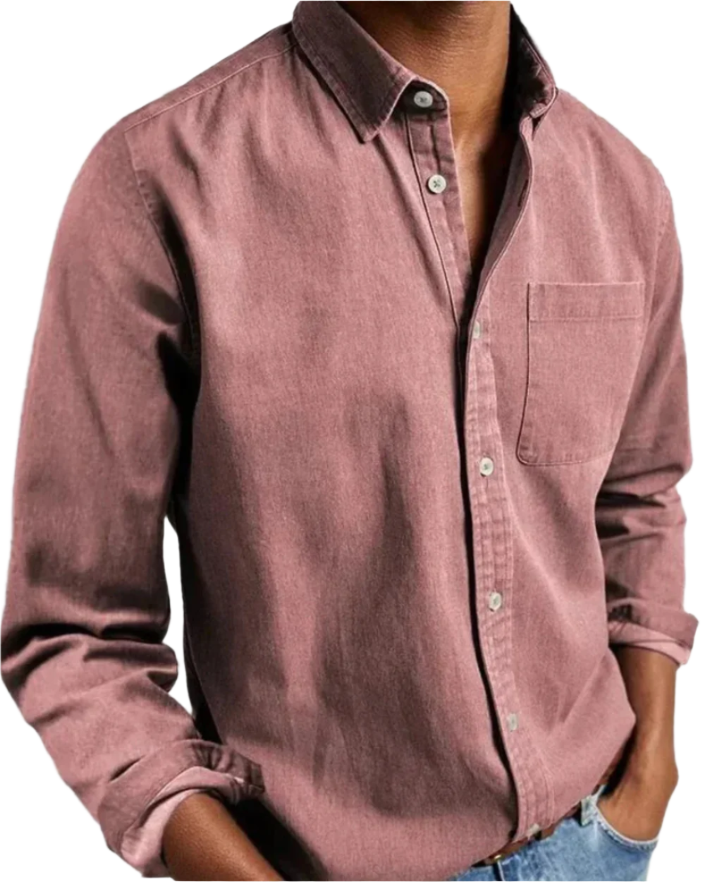 ALVISO™ | Camisa informal de hombre de mezcla de algodón suave con botones
