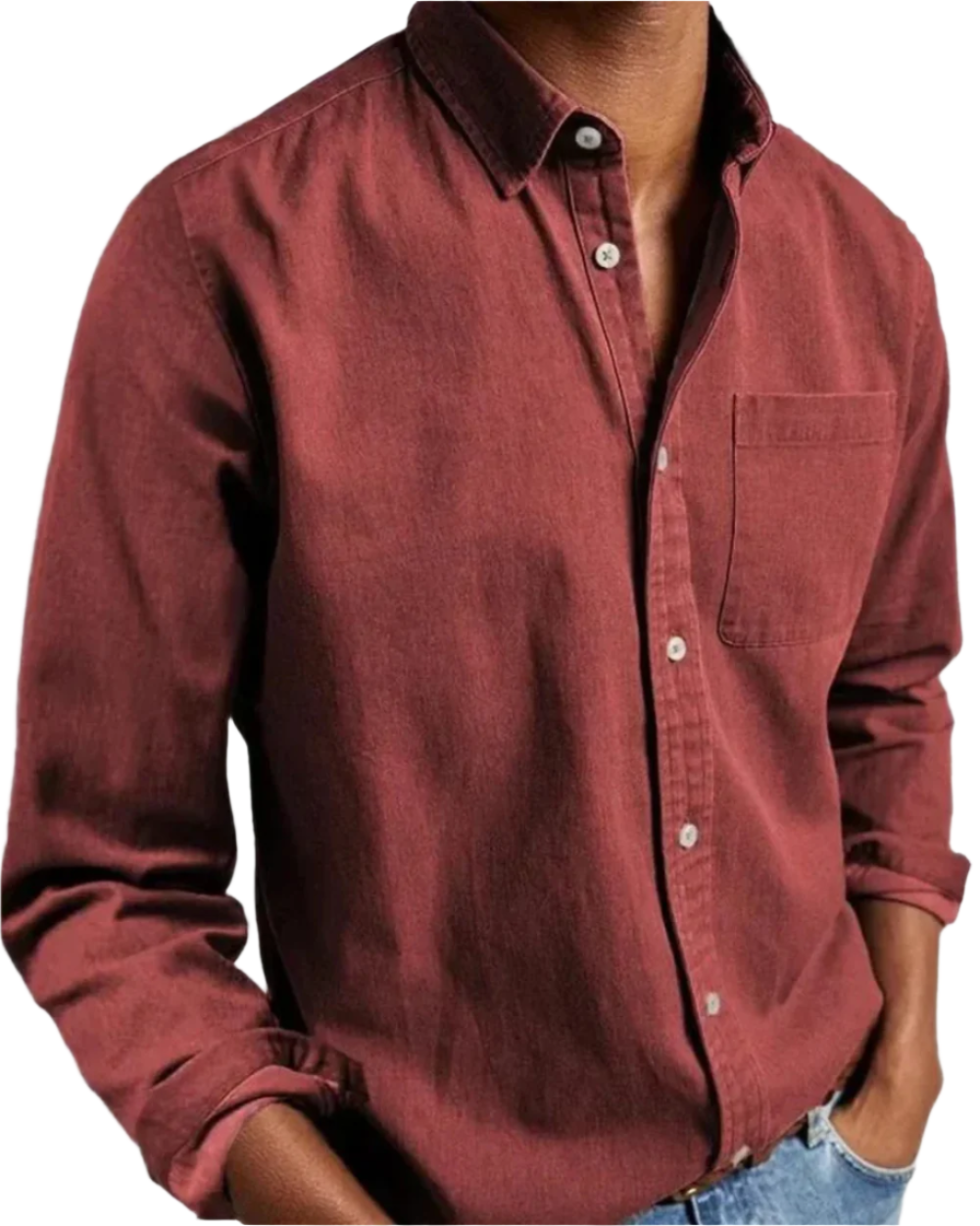 ALVISO™ | Camisa informal de hombre de mezcla de algodón suave con botones