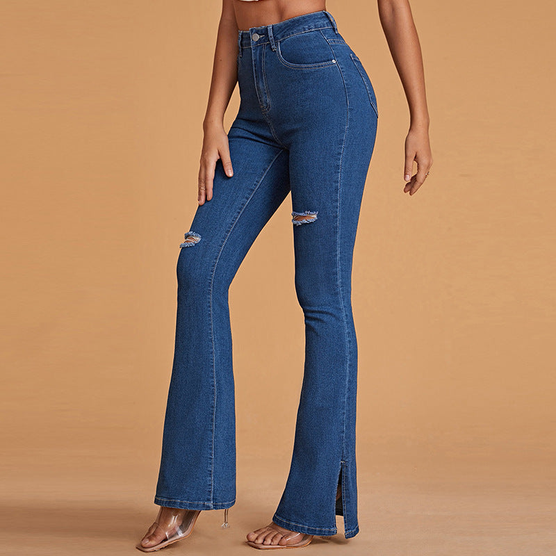 Women's High Waist Jeans Slim