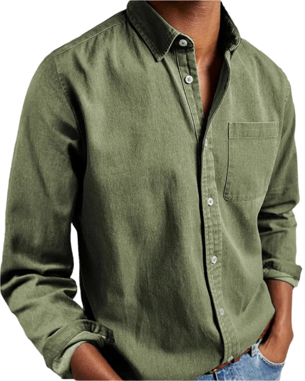 ALVISO™ | Camisa informal de hombre de mezcla de algodón suave con botones