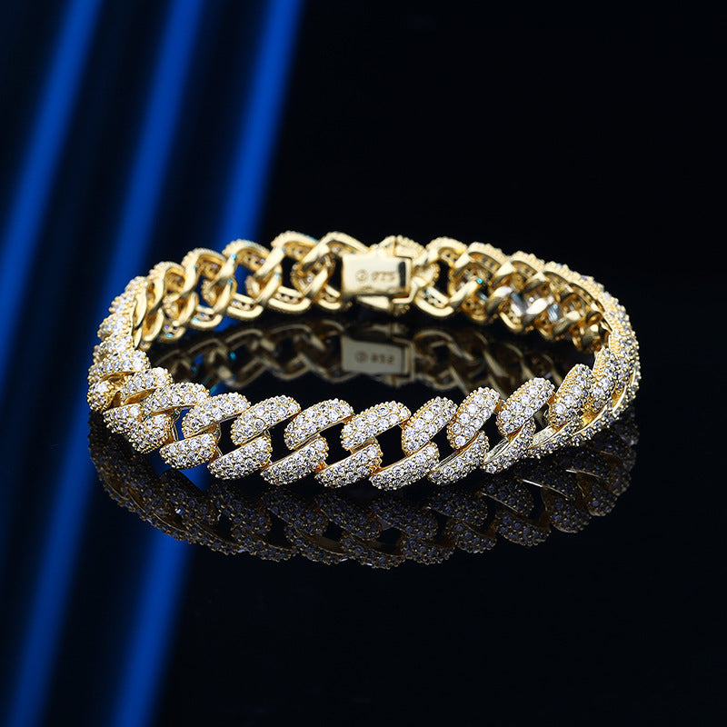 KAELEN™ | Two-Tone Cuban Link Bracelet in Gold Tone