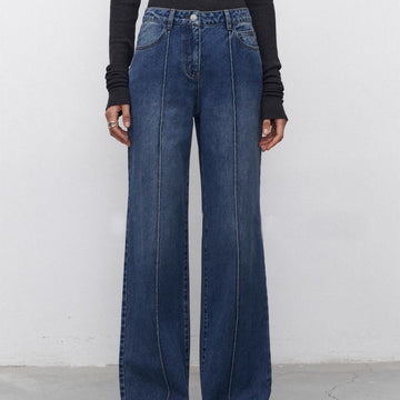 Jeans Women's Three-dimensional Stitching Straight