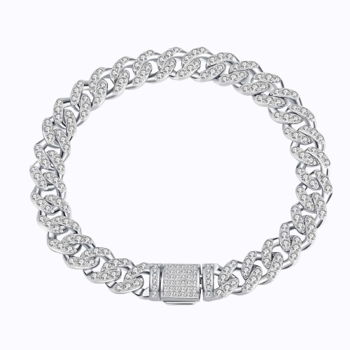 ZARIA™ | Cuban Link Moissanite Bracelet in 925 Silver